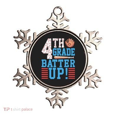 4th Grade Back To School 4th Grade Batter Up Baseball Ornament