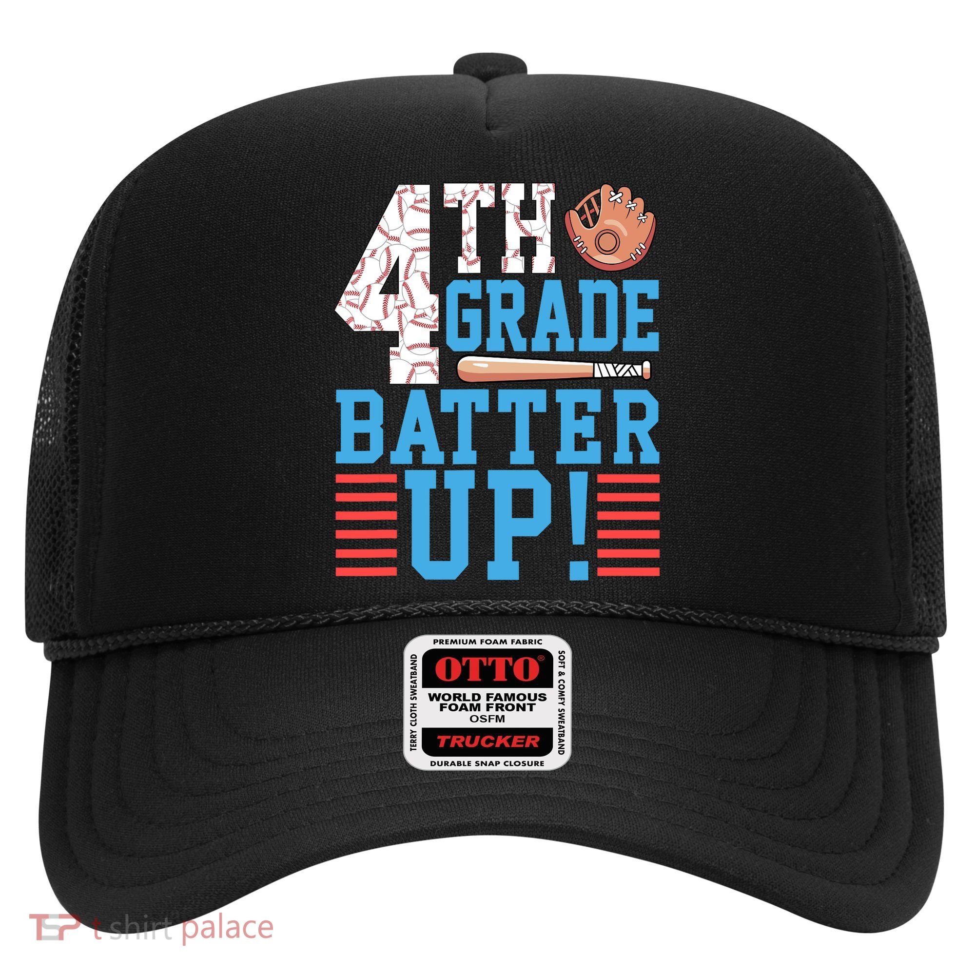 4th Grade Back To School 4th Grade Batter Up Baseball Hat