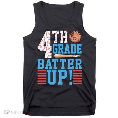 4th Grade Back To School 4th Grade Batter Up Baseball Tank Top