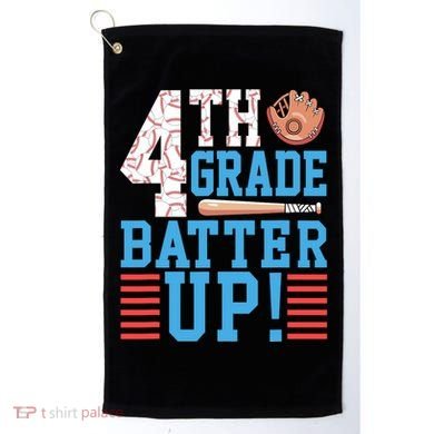 4th Grade Back To School 4th Grade Batter Up Baseball Golf Towel