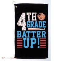 4th Grade Back To School 4th Grade Batter Up Baseball Golf Towel thumb 0