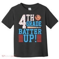 4th Grade Back To School 4th Grade Batter Up Baseball Toddler T-Shirt thumb 0