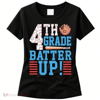 4th Grade Back To School 4th Grade Batter Up Baseball Women's T-Shirt