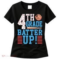 4th Grade Back To School 4th Grade Batter Up Baseball Women's T-Shirt thumb 0
