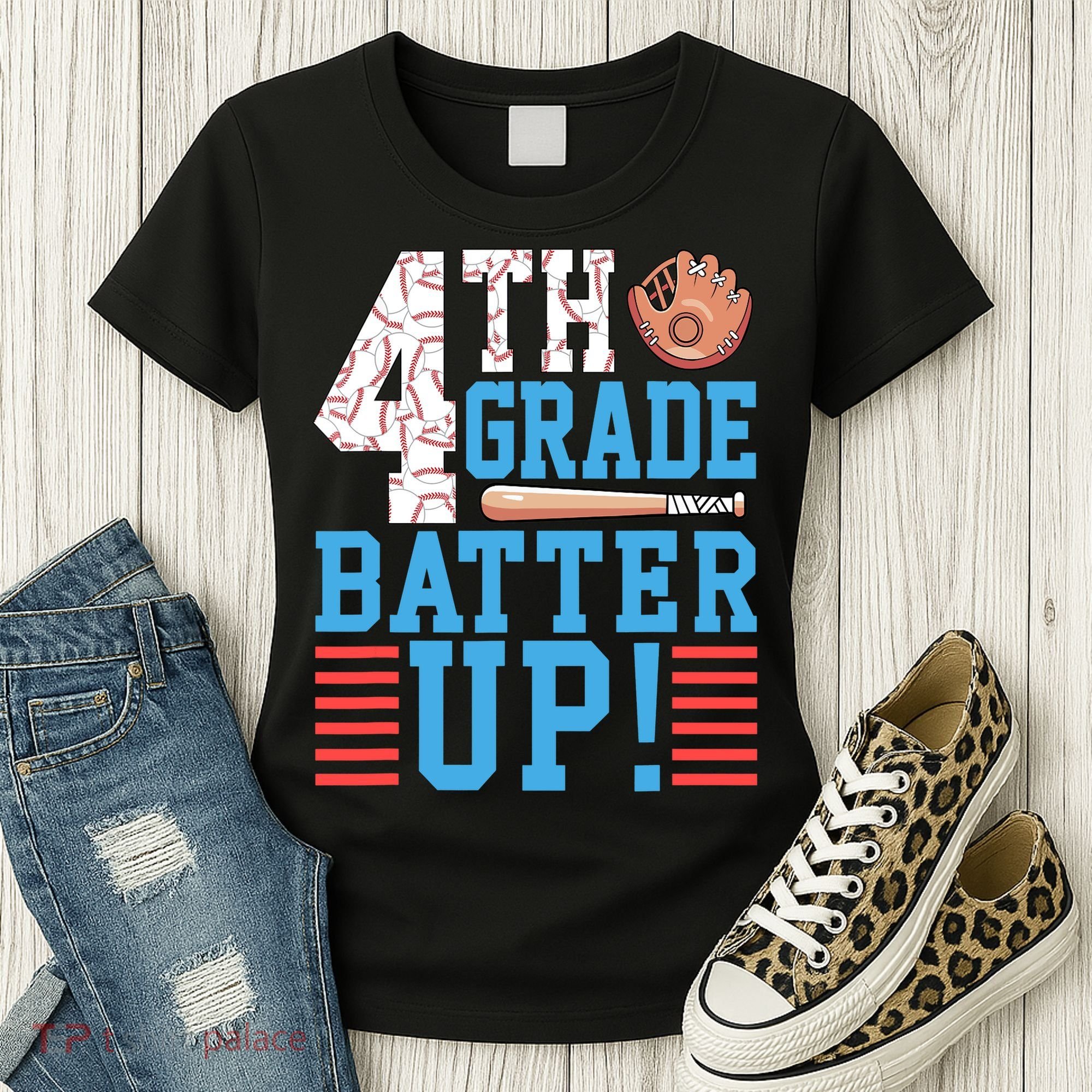 4th Grade Back To School 4th Grade Batter Up Baseball Women's T-Shirt