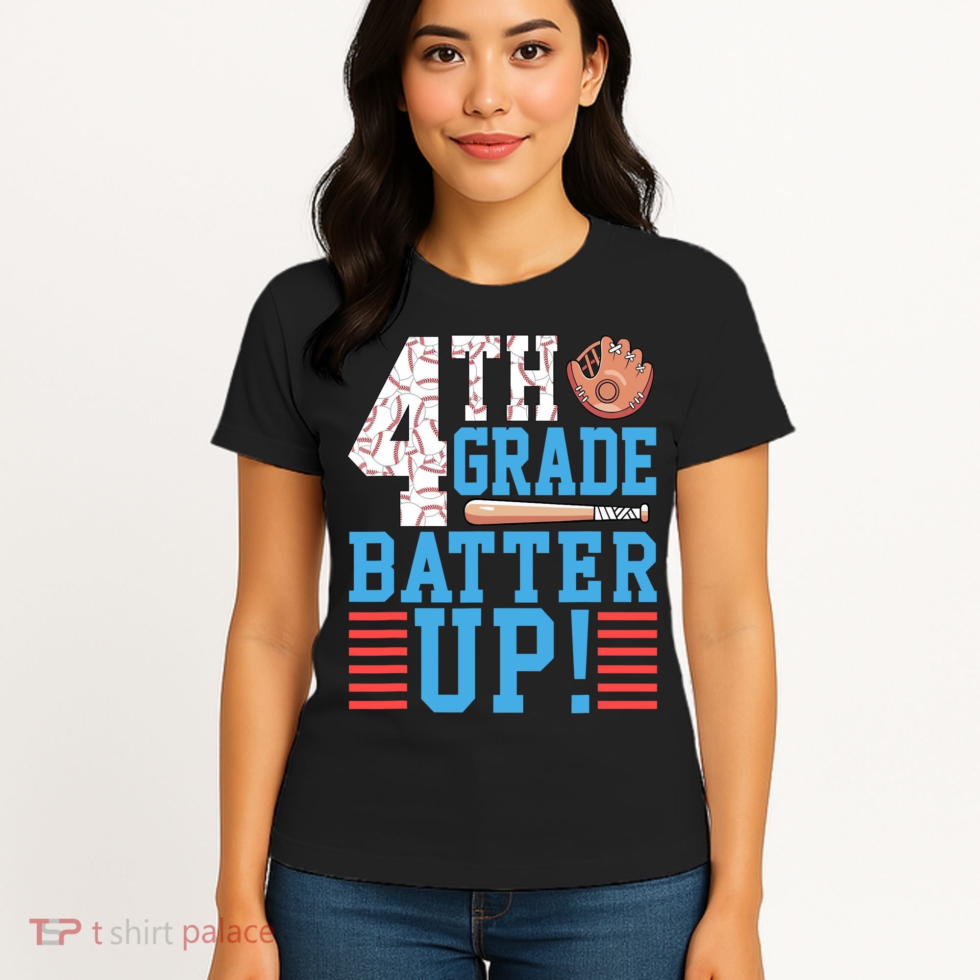 4th Grade Back To School 4th Grade Batter Up Baseball Women's T-Shirt