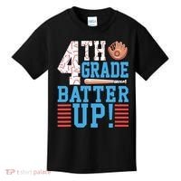 4th Grade Back To School 4th Grade Batter Up Baseball Kids T-Shirt thumb 0