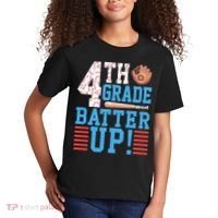 4th Grade Back To School 4th Grade Batter Up Baseball Kids T-Shirt thumb 2