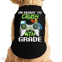 4Th Grade Gamer  Ready To Crush Fourth Grade Doggie Tank thumb 0