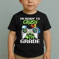 4Th Grade Gamer  Ready To Crush Fourth Grade Toddler T-Shirt thumb 2