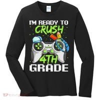 4Th Grade Gamer  Ready To Crush Fourth Grade Women's Long Sleeve Shirt thumb 0