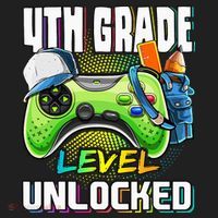 4th Grade Level Unlocked Video Game Back to School Women's Sweatshirt thumb 2
