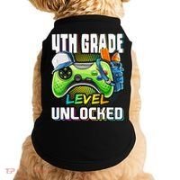 4th Grade Level Unlocked Video Game Back to School Doggie Tank thumb 0