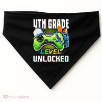 4th Grade Level Unlocked Video Game Back to School USA-Made Doggie Bandana thumb 0