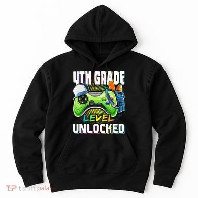 4th Grade Level Unlocked Video Game Back to School Hoodie