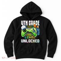 4th Grade Level Unlocked Video Game Back to School Hoodie thumb 0