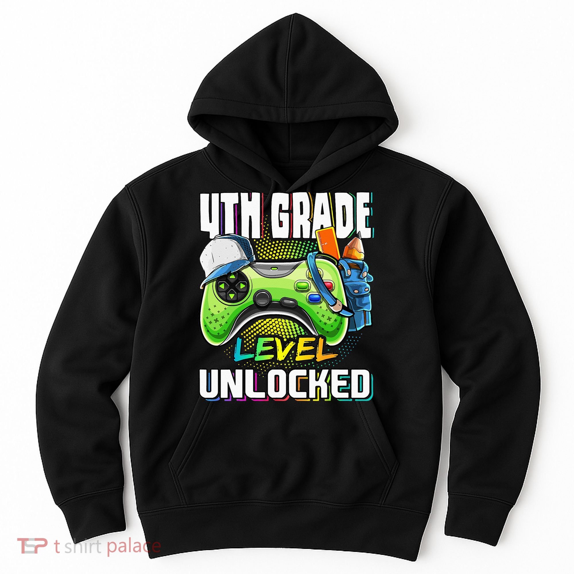 4th Grade Level Unlocked Video Game Back to School Hoodie