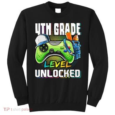 4th Grade Level Unlocked Video Game Back to School Sweatshirt
