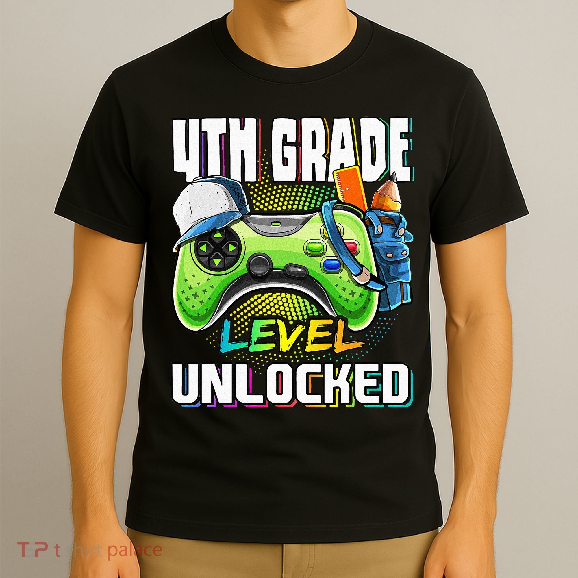 4th Grade Level Unlocked Video Game Back to School T-Shirt