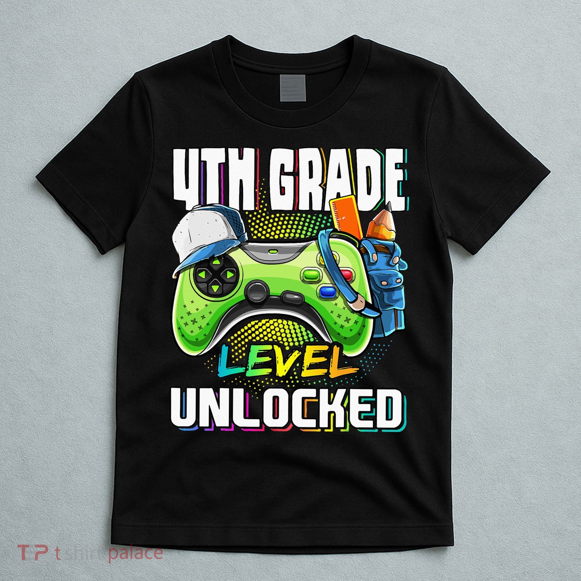 4th Grade Level Unlocked Video Game Back to School T-Shirt