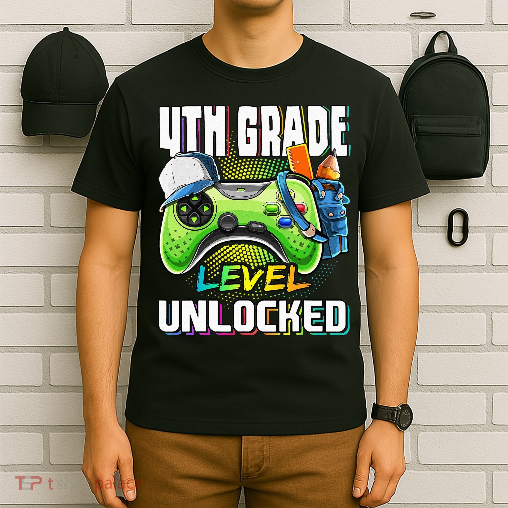 4th Grade Level Unlocked Video Game Back to School T-Shirt