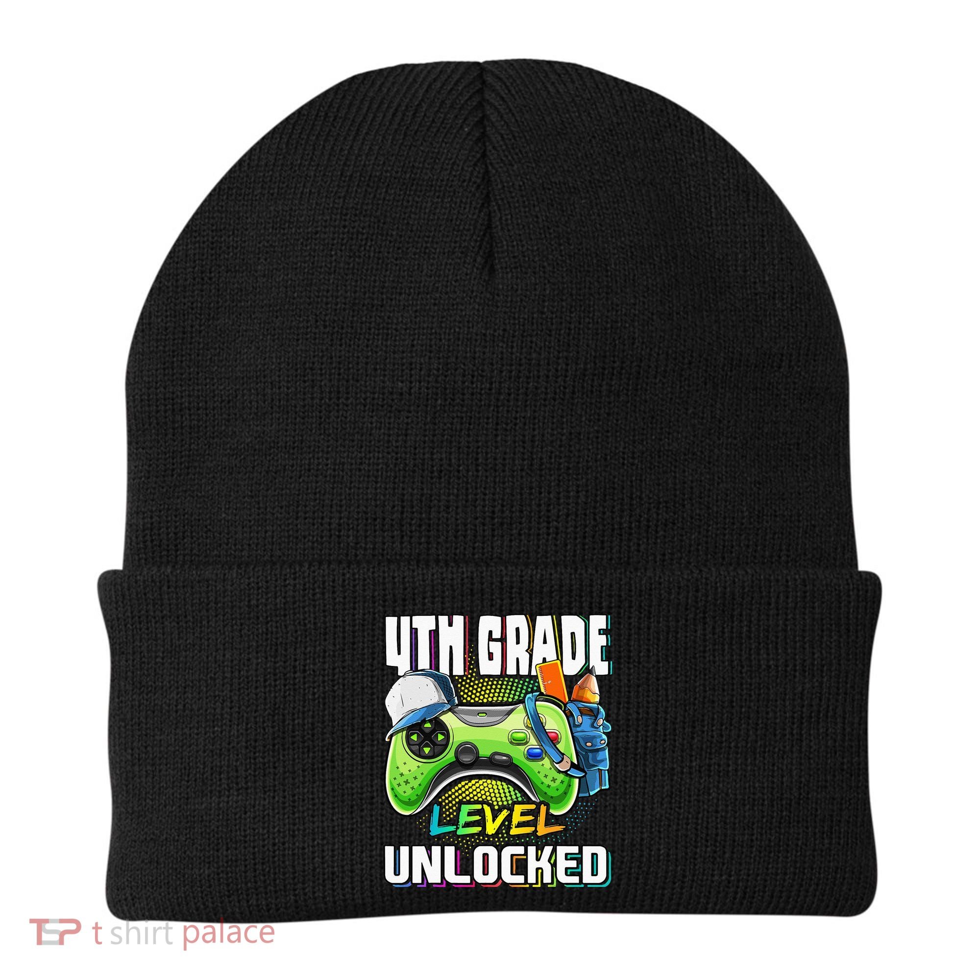 4th Grade Level Unlocked Video Game Back to School Beanie
