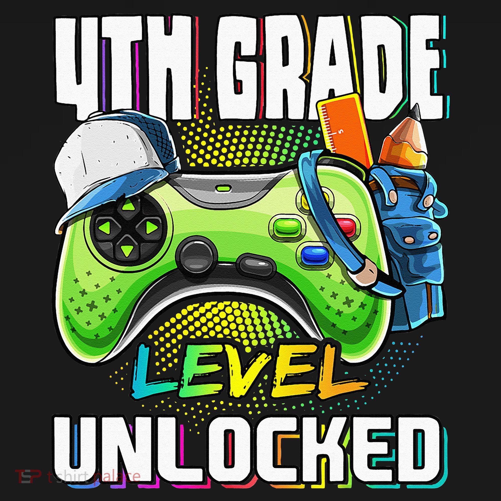 4th Grade Level Unlocked Video Game Back to School Pajama Set