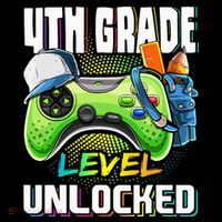 4th Grade Level Unlocked Video Game Back to School Mousepad thumb 1