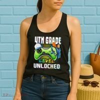 4th Grade Level Unlocked Video Game Back to School Women's Tank Top thumb 2