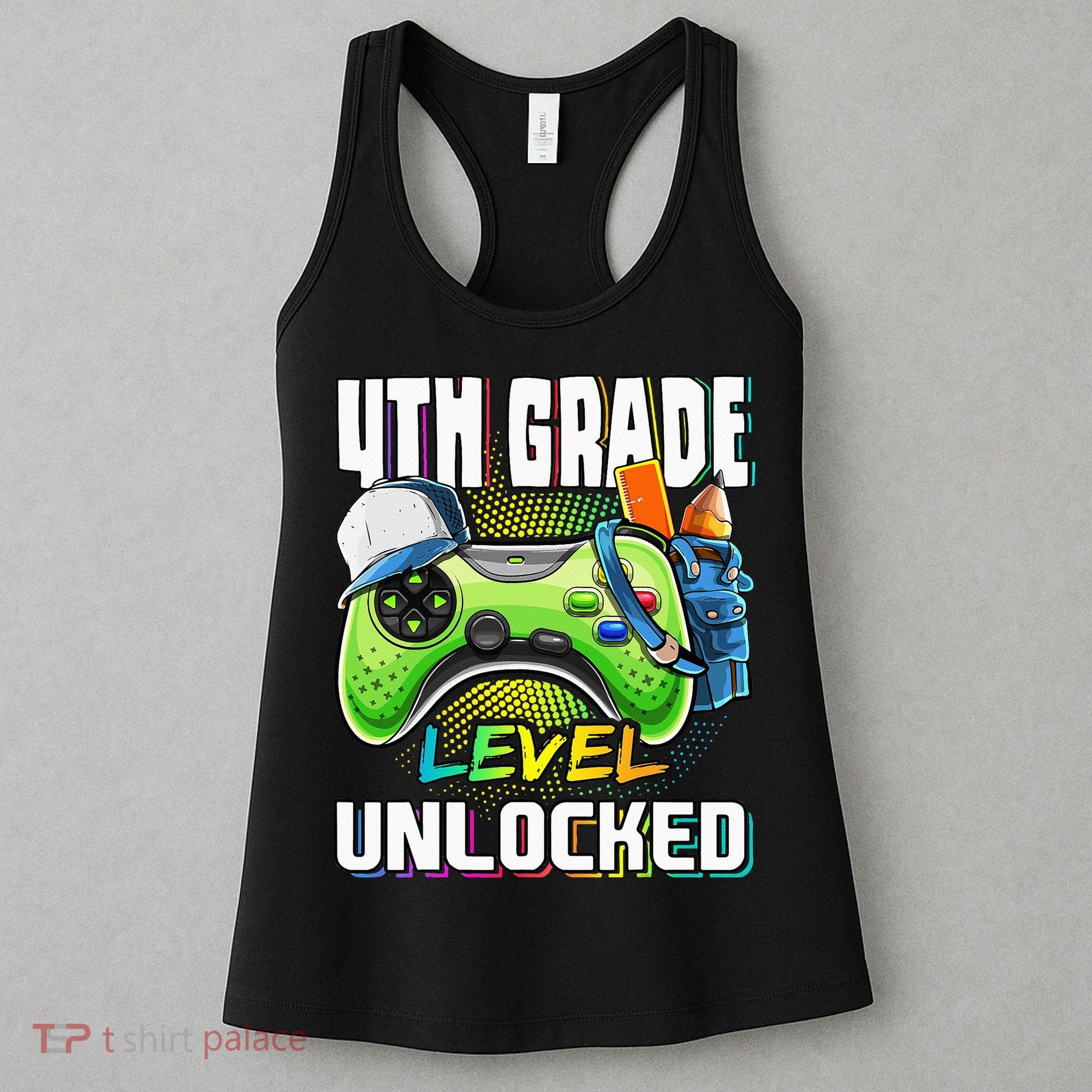 4th Grade Level Unlocked Video Game Back to School Women's Tank Top