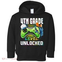 4th Grade Level Unlocked Video Game Back to School Toddler Hoodie thumb 0