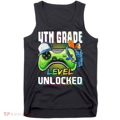 4th Grade Level Unlocked Video Game Back to School Tank Top
