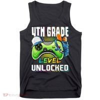 4th Grade Level Unlocked Video Game Back to School Tank Top thumb 0