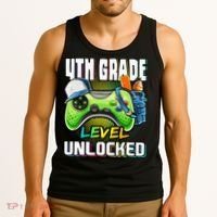 4th Grade Level Unlocked Video Game Back to School Tank Top thumb 3