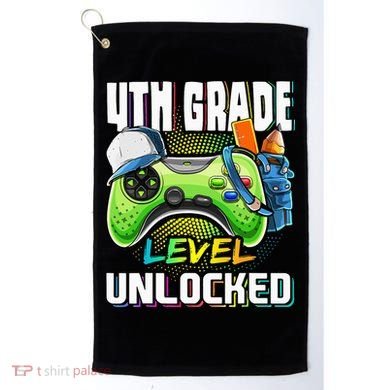 4th Grade Level Unlocked Video Game Back to School Golf Towel