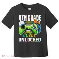 4th Grade Level Unlocked Video Game Back to School Toddler T-Shirt thumb 0