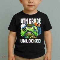 4th Grade Level Unlocked Video Game Back to School Toddler T-Shirt thumb 2