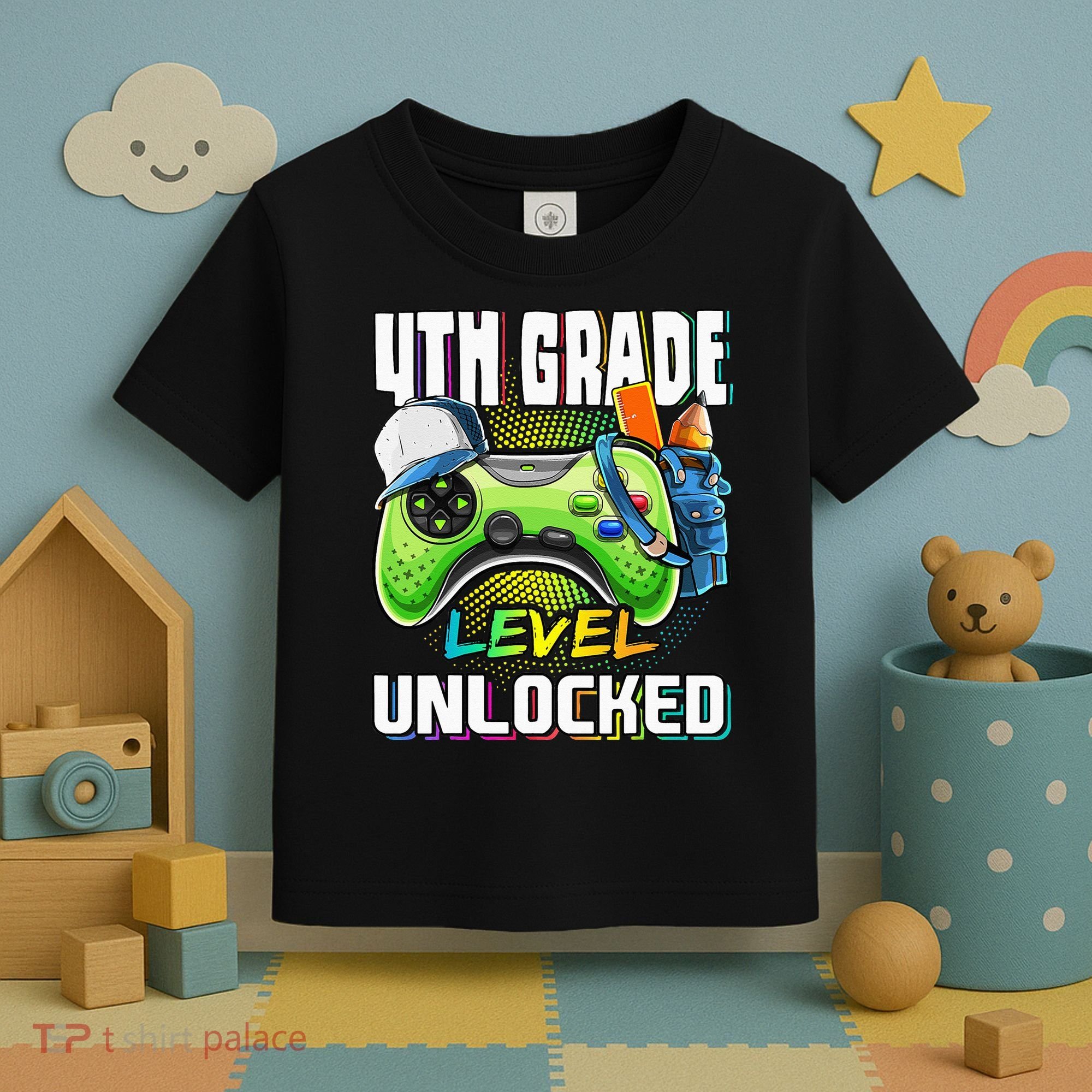 4th Grade Level Unlocked Video Game Back to School Toddler T-Shirt