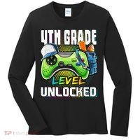 4th Grade Level Unlocked Video Game Back to School Women's Long Sleeve Shirt thumb 0
