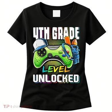 4th Grade Level Unlocked Video Game Back to School Women's T-Shirt