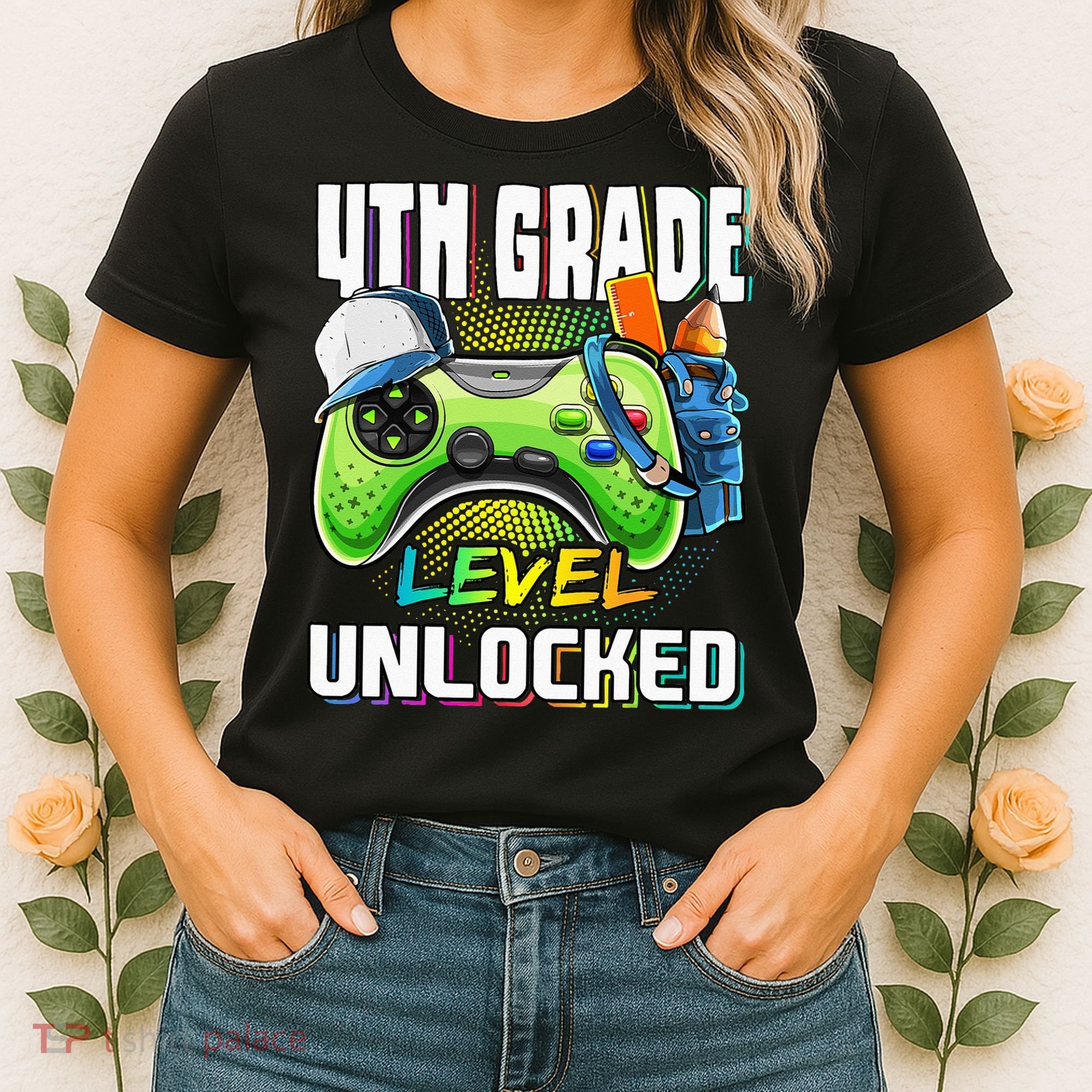 4th Grade Level Unlocked Video Game Back to School Women's T-Shirt