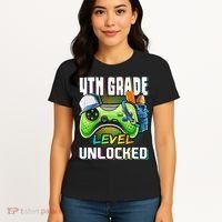 4th Grade Level Unlocked Video Game Back to School Women's T-Shirt thumb 4