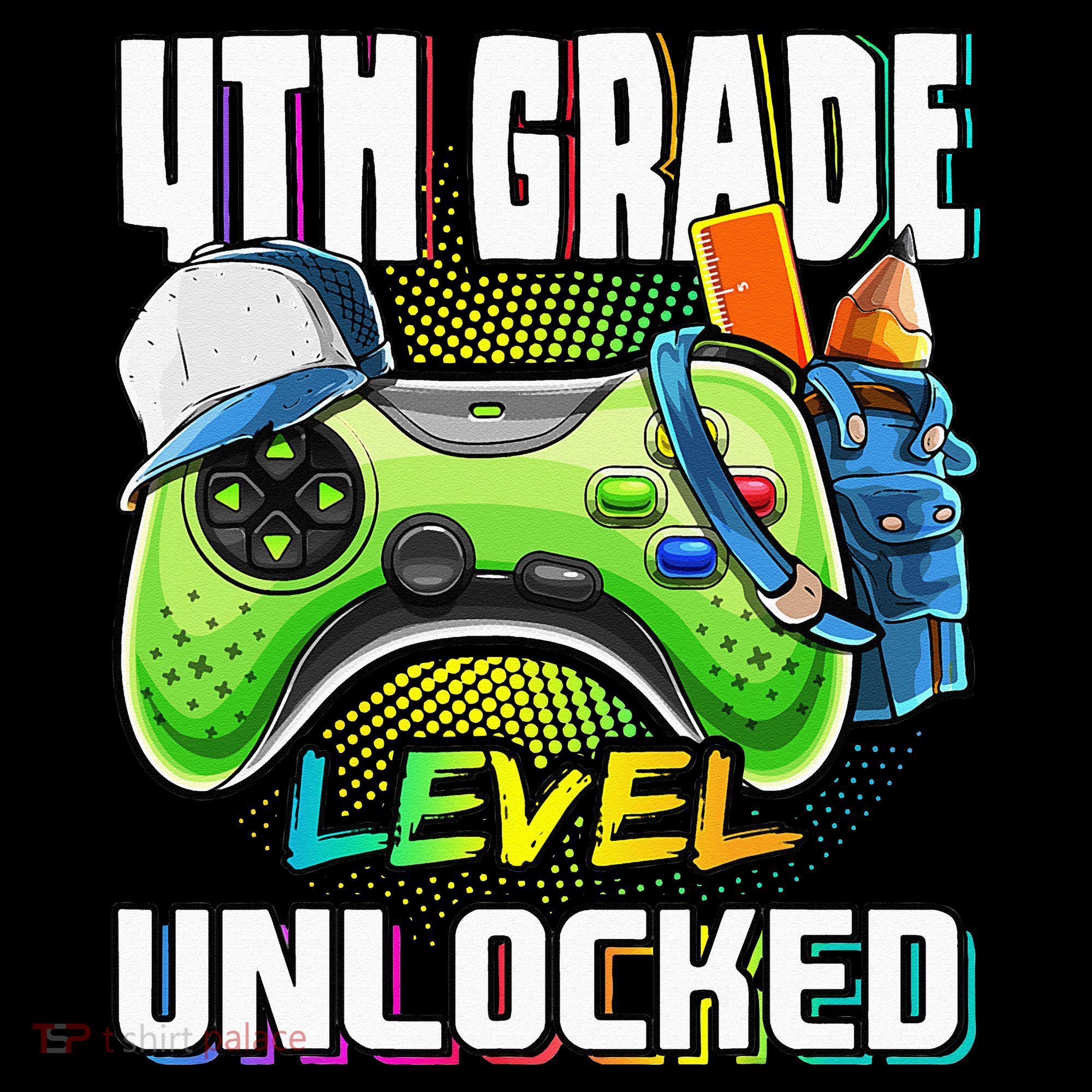 4th Grade Level Unlocked Video Game Back to School Kids Sweatshirt