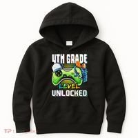 4th Grade Level Unlocked Video Game Back to School Kids Hoodie thumb 0