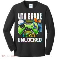 4th Grade Level Unlocked Video Game Back to School Kids Long Sleeve Shirt thumb 0