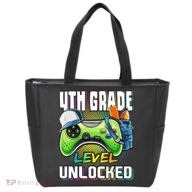 4th Grade Level Unlocked Video Game Back to School Tote Bag