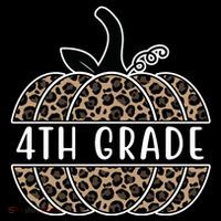 4th Grade Leopard Pumpkin Backpack thumb 2