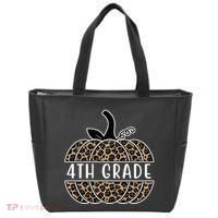 4th Grade Leopard Pumpkin Tote Bag thumb 0