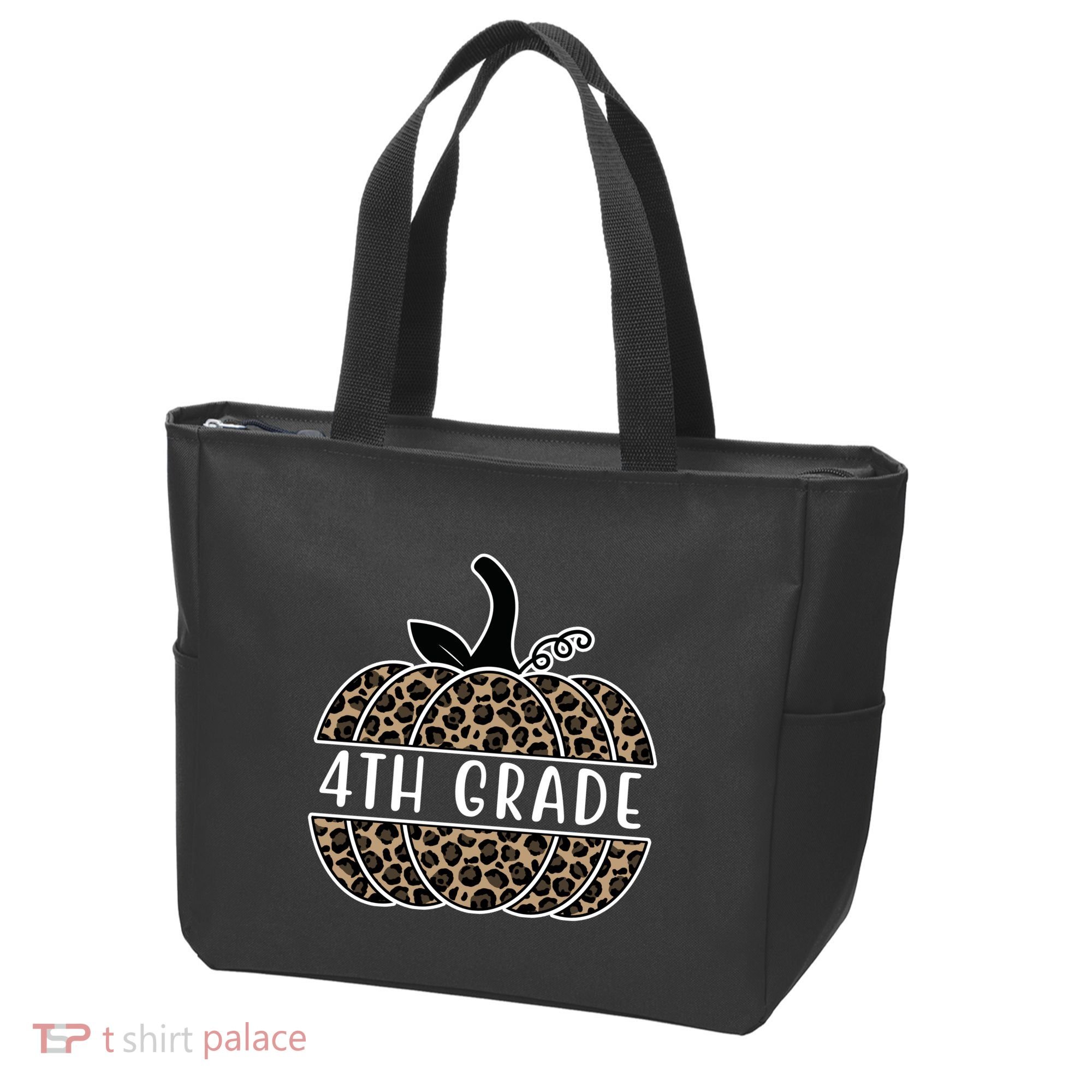 4th Grade Leopard Pumpkin Tote Bag