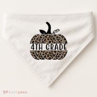 4th Grade Leopard Pumpkin USA-Made Doggie Bandana thumb 0